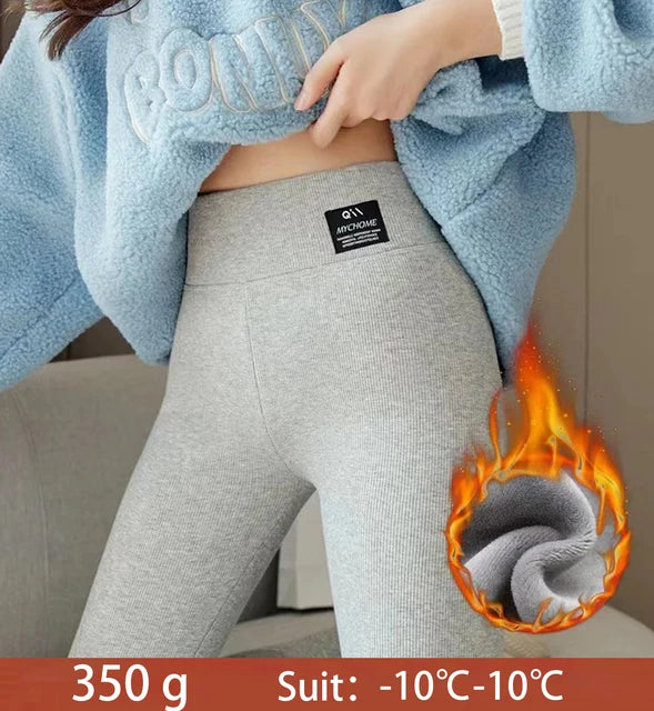 "Stay Warm, Look Hot: High-Waist Winter Fleece Leggings!"