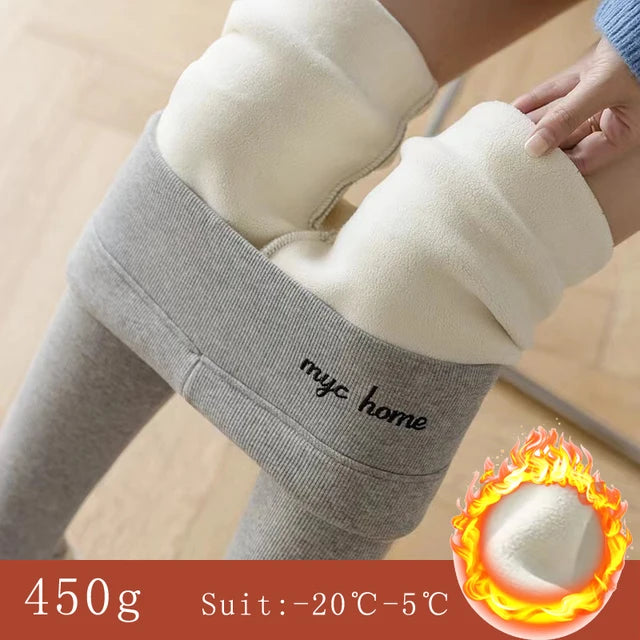 "Stay Warm, Look Hot: High-Waist Winter Fleece Leggings!"