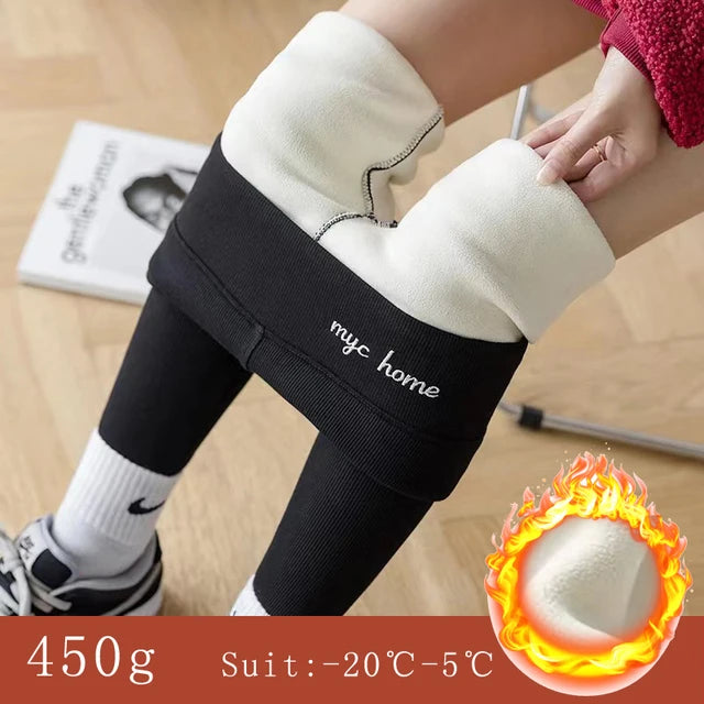 "Stay Warm, Look Hot: High-Waist Winter Fleece Leggings!"