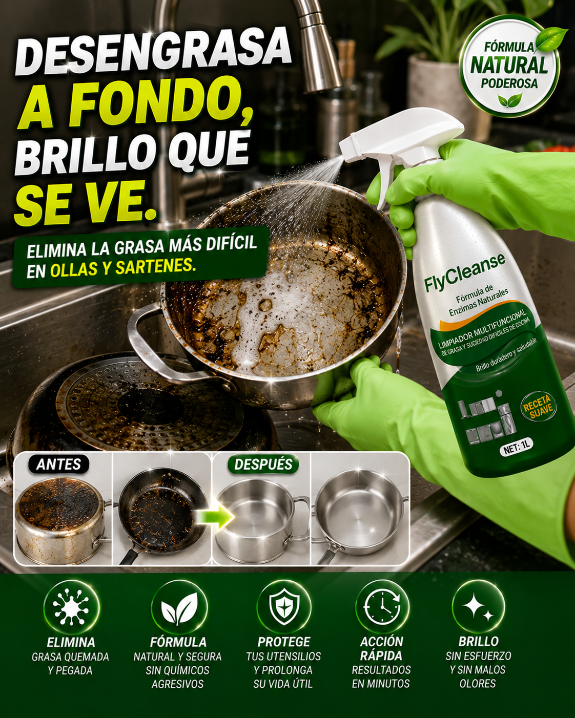 BRILLOMAX - Limpiador de Cocina