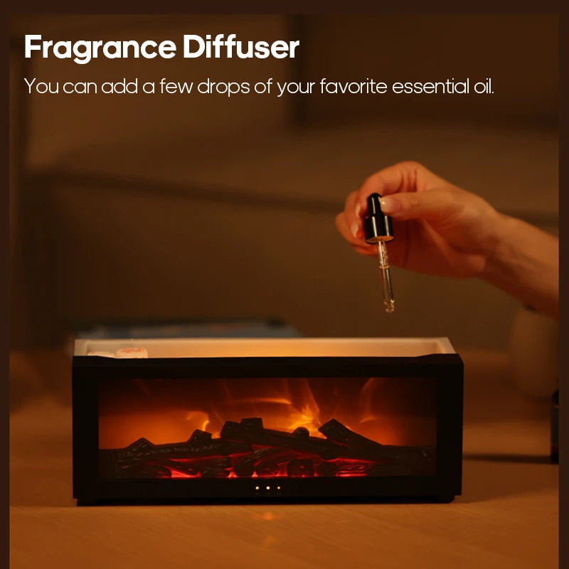 "Romantic Healing Love Flame Fireplace"